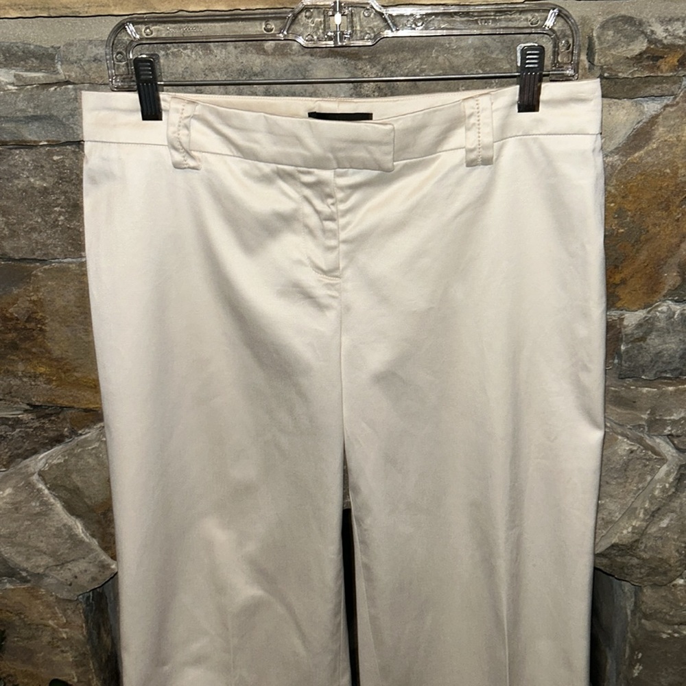 Bebe Size 8 Cream Colored Wide Leg Trousers Cotton & Spandex; Superior Quality - Picture 4 of 10